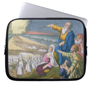 Moses, der das Rote Meer, von einer Bibel vorbei Laptopschutzhülle