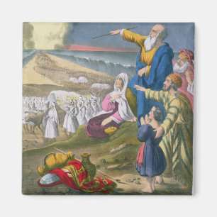 Moses, der das Rote Meer, von einer Bibel vorbei Magnet