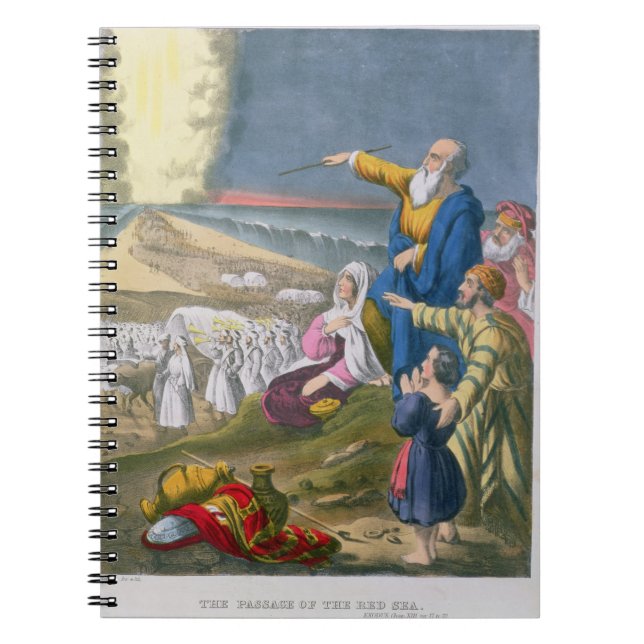 Moses, der das Rote Meer, von einer Bibel vorbei Notizblock (Vorderseite)