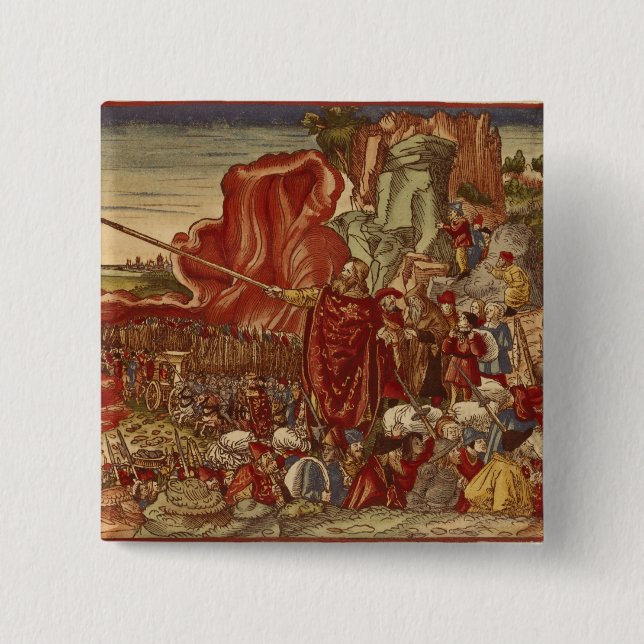 Moses, der das Rote Meer zerteilt Button (Vorderseite)