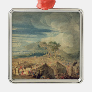 Moses, der das Wasser des Roten Meers teilt Ornament Aus Metall