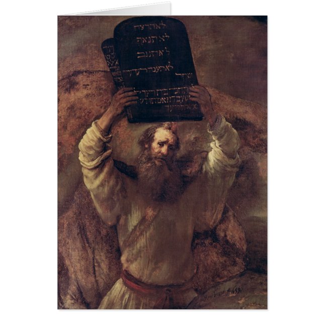 Moses, der die Tabletten des Gesetzes, 1659 (Vorne)