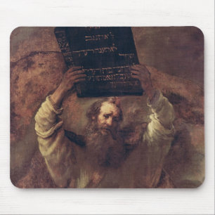 Moses, der die Tabletten des Gesetzes, 1659 Mousepad