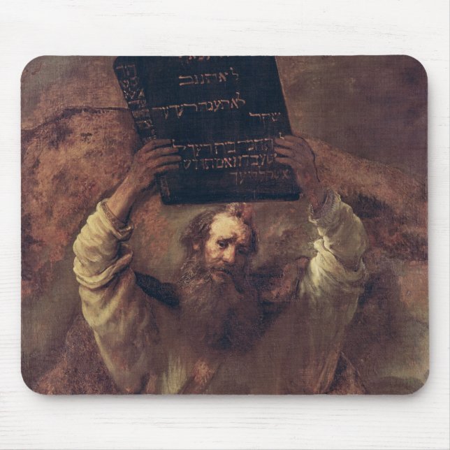Moses, der die Tabletten des Gesetzes, 1659 Mousepad (Vorne)