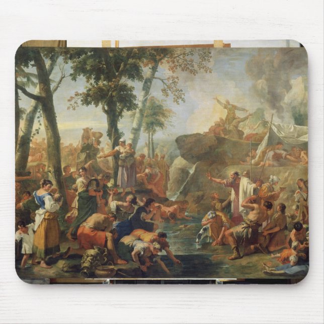 Moses, der Wasser vom Felsen (Öl, zeichnet auf Mousepad (Vorne)