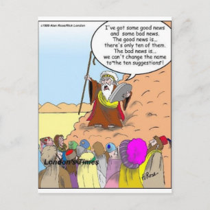 Moses & Die Zehn Vorschläge Lustige Geschenke & T- Postkarte