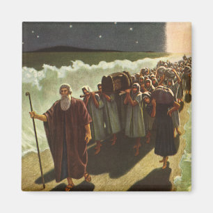 Moses Durchquerung des Roten Meeres, Vintage Relig Magnet