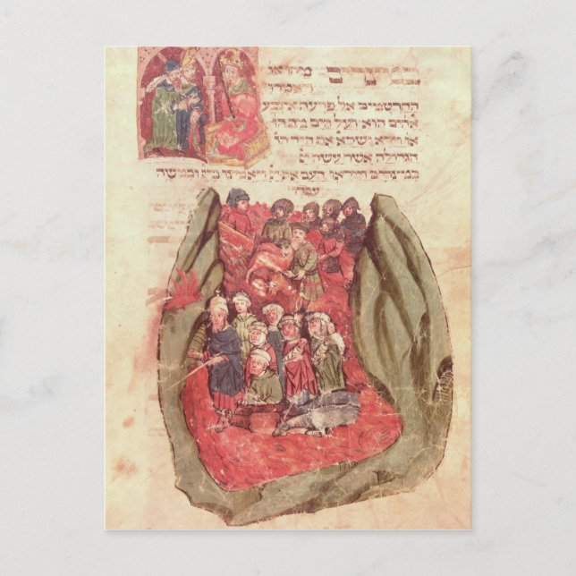 Moses führt die Kinder Israels durch Postkarte (Vorderseite)
