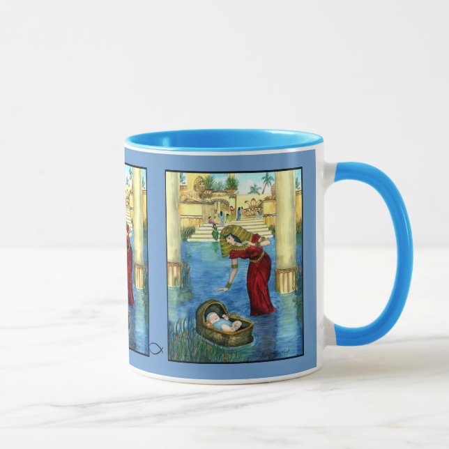 Moses in einer Korb-Tasse Tasse (Rechts)