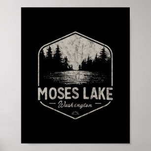 Moses Lake Washington Outdoors Vintage 3 Poster