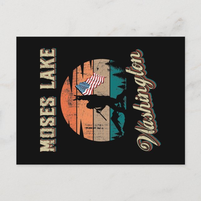 Moses Lake Washington Postkarte (Vorderseite)