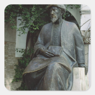Moses Maimonides-Statue Quadratischer Aufkleber