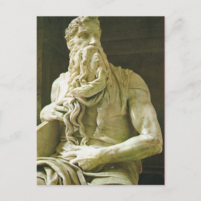 Moses, Michelangelo, S Pietro in Vincola Postkarte (Vorderseite)