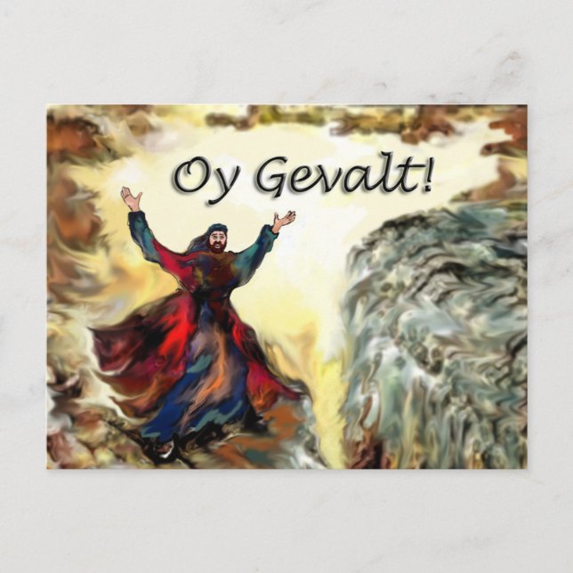 Moses Oy Gevalt! Postkarte (Vorderseite)