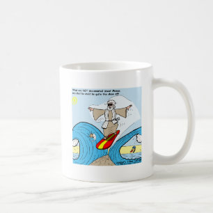Moses Surfs Funny Cartoon T-Shirts Geschenke Samml Kaffeetasse