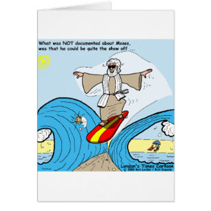 Moses Surft Lustige Cartoon T-Shirts Geschenke Sam