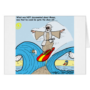 Moses Surft Lustige Cartoon T-Shirts Geschenke Sam