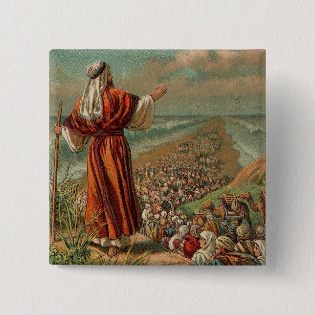 Moses Teile des Roten Meeres Button (Vorderseite)