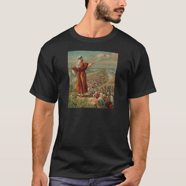 Moses Teile des Roten Meeres T-Shirt (Vorderseite)