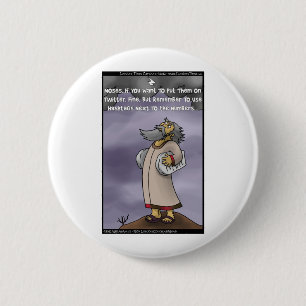 Moses & The 10 Twitter Hashtags Funny Gifts & T-Sh Button