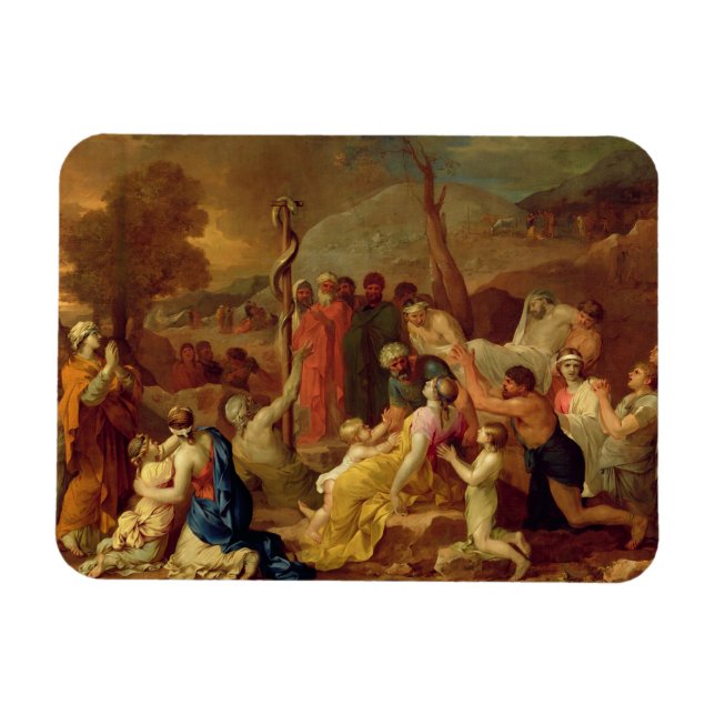 Moses und der Brazen Serpent, c.1653-54 (Öl auf ca Magnet (Horizontal)