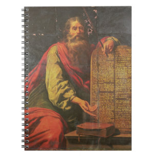 Moses und die Tabletten des Gesetzes Notizblock