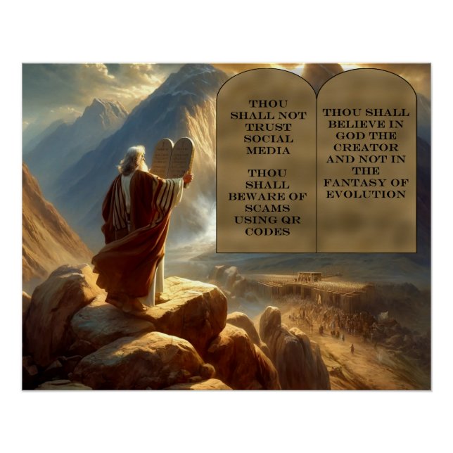 Moses und die Tafeln. Poster (Vorderseite)