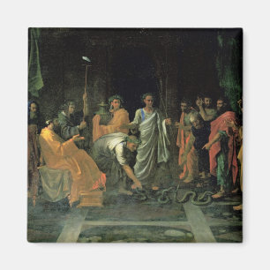 Moses und die unverschämte Schlange (Öl auf Magnet