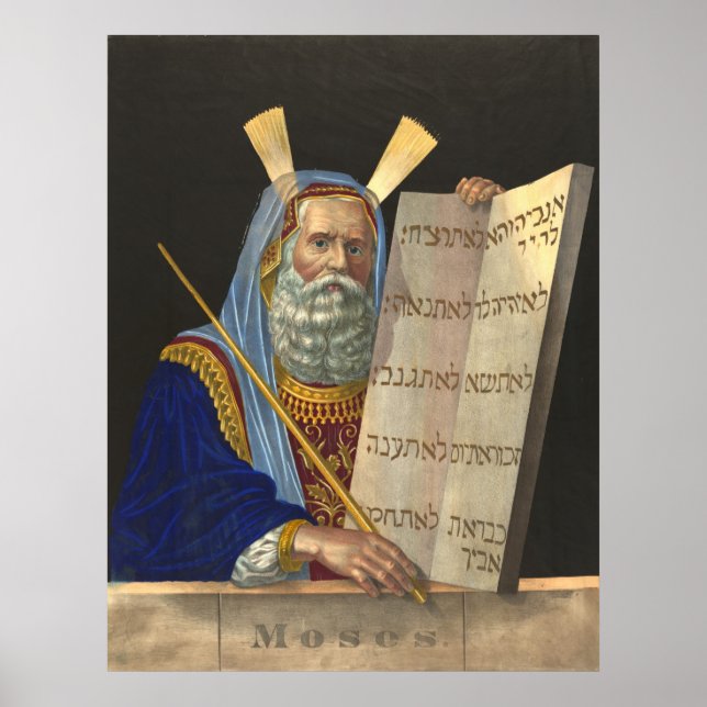 Moses und die zehn Gebote drucken/poster Poster (Vorne)