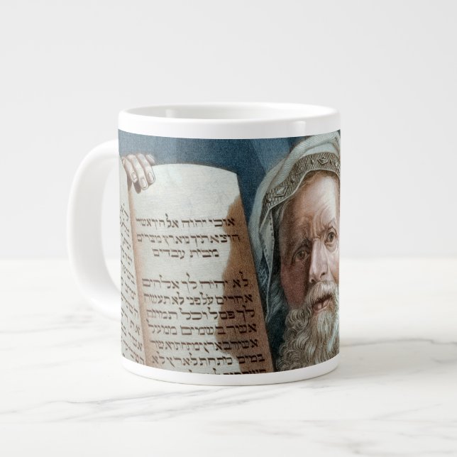 Moses und die zehn Gebote Jumbo-Tasse (Vorderseite Links)