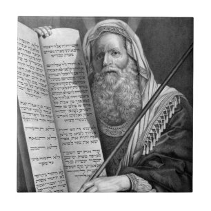 "Moses und die Zehn Gebote"-Kachel Fliese