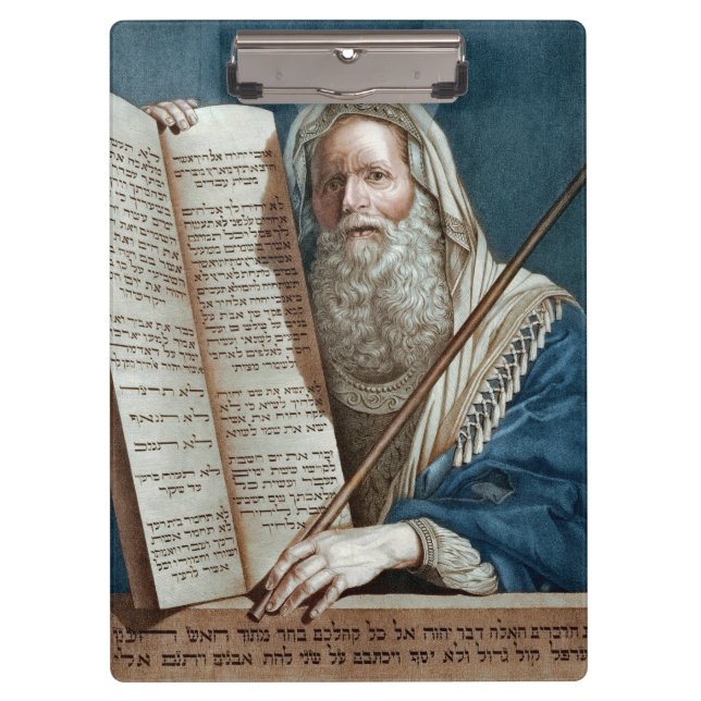 Moses und die zehn Gebote Klemmbrett (Vorderseite)