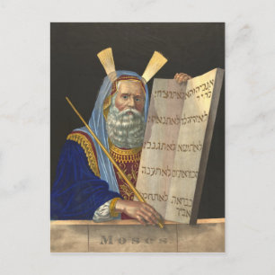 Moses und die zehn Gebote Postkarte