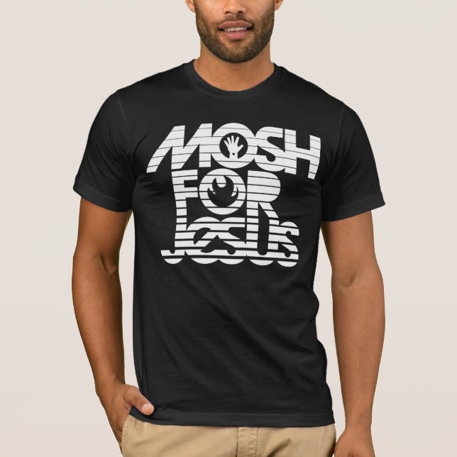 Mosh für Jesus T-Shirt (Vorderseite)
