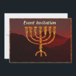Moshe ist Menorah Einladung<br><div class="desc">In der Tora wird Moshe Rabbenu gesagt: "Du sollst eine Menorah aus reinem Gold machen, verprügelt werden, die Menorah wird hergestellt werden, ihr Fuß, ihr Ast, ihre Kugeln, ihre Knöpfe und ihre Blume werden daraus gequält werden " [Schmälert 25:31] und später "Sehen Sie, und konstruieren Sie, gemäß ihrer Form, die...</div>