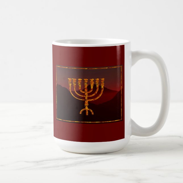 Moshe ist Menorah Kaffeetasse (Rechts)