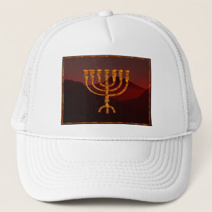 Moshe ist Menorah Truckerkappe