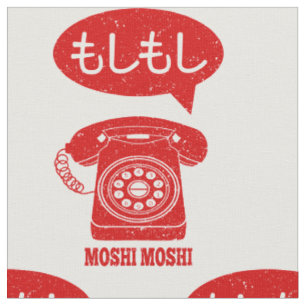 Moshi Moshi Japanisches Sprachtelefon Stoff