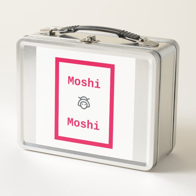 Moshi Moshi Market Logo - Inspired Design Metall Brotdose (Vorderseite)