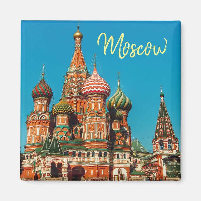 Moskau City St Basil's Cathedral Landschaftsmagnet Magnet (Vorne)