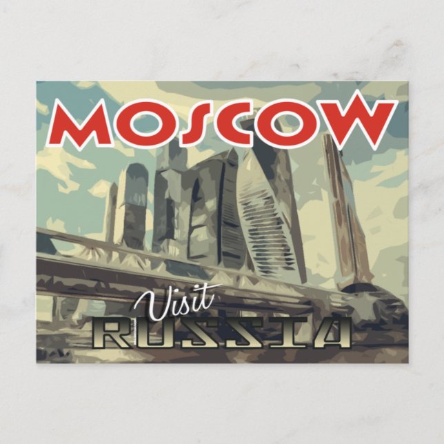 Moskau, Postkarte von Serie Besuch Russland (Vorderseite)