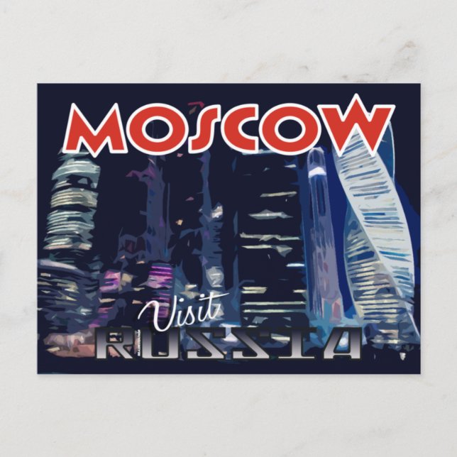 Moskau, Postkarte von Serie Besuch Russland (Vorderseite)