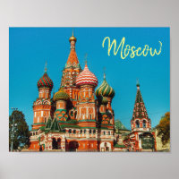Moskau Roter Platz St Basil's Russland Poster