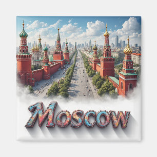 🧲 Moskau Russland Abenteuer Erinnerung 🇷🇺 Magnet