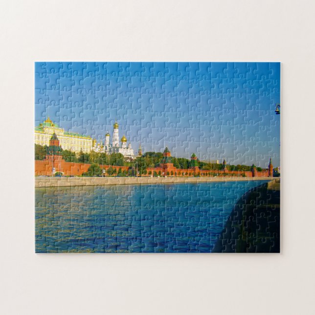 Moskau Russland Architektur des Kremls Moskva Flus (Horizontal)