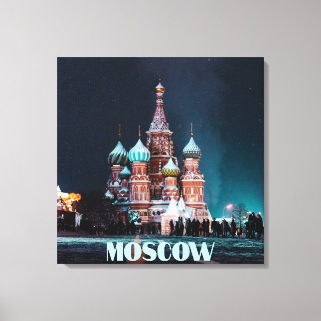 Moskau Russland Basilische Kathedrale Leinwanddruck (Vorderseite)