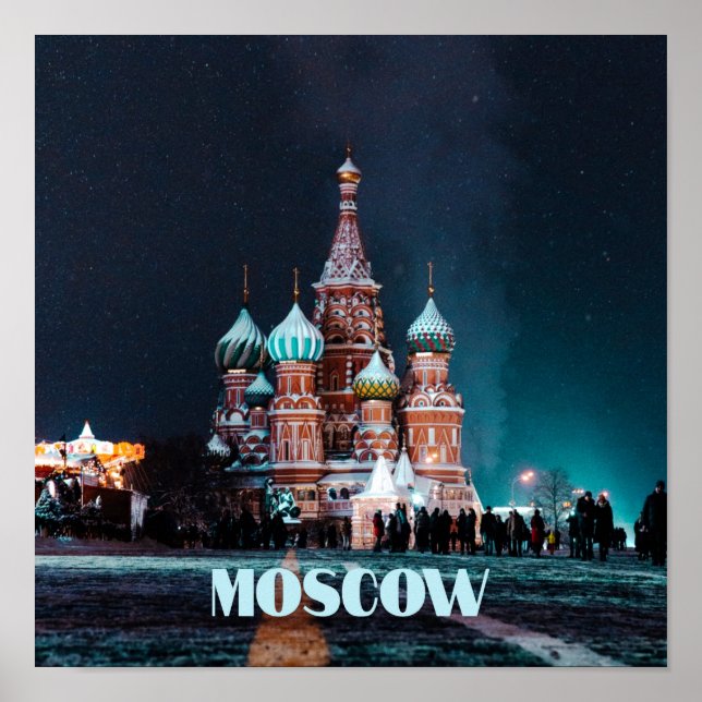 Moskau Russland Basilische Kathedrale Poster (Vorne)