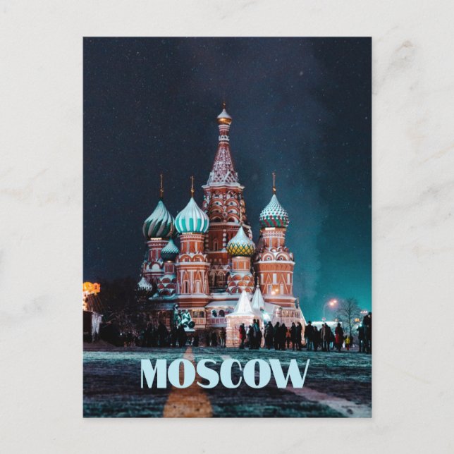 Moskau Russland Basilische Kathedrale Postkarte (Vorderseite)