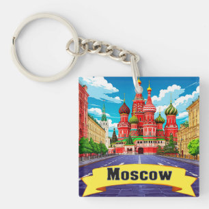 🧲 Moskau Russland Explorer Andenken Schlüsselanhänger
