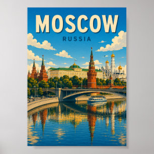 Moskau Russland Kreml Roter Platz Stadtansicht Poster
